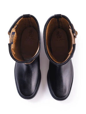 John Lofgren Black Railmaster Engineer Boots Shinki Hikaku Horsebutt