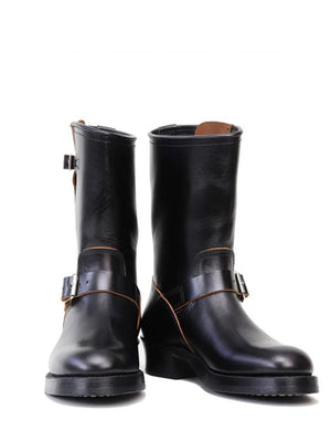 John Lofgren Black Wabash Engineer Boots Shinki Hikaku Horsebutt Leather