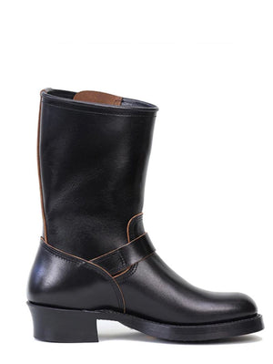 John Lofgren Black Wabash Engineer Boots Shinki Hikaku Horsebutt Leather