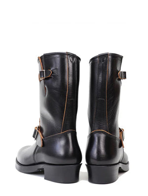 John Lofgren Black Wabash Engineer Boots Shinki Hikaku Horsebutt Leather