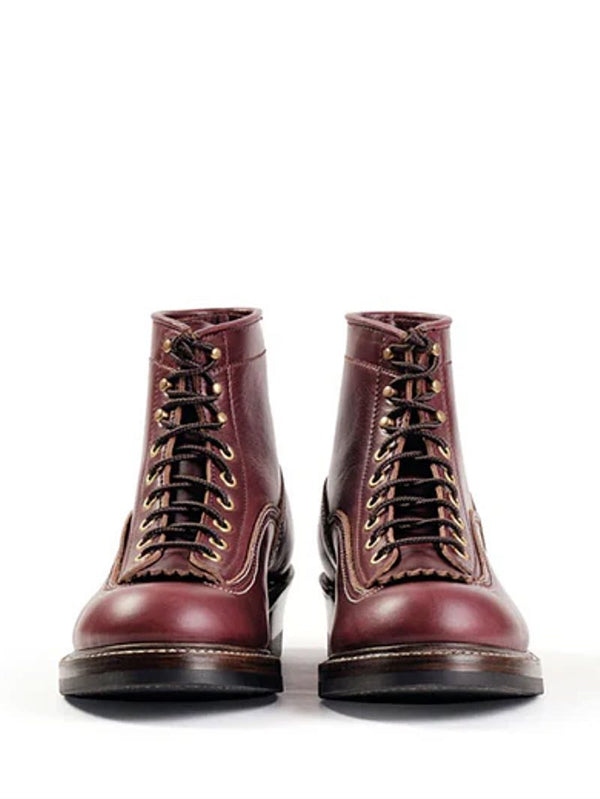 John Lofgren Burgundy Donkey Puncher Boots Horween CXL Mildblend