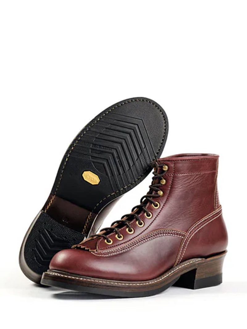 John Lofgren Burgundy Donkey Puncher Boots Horween CXL