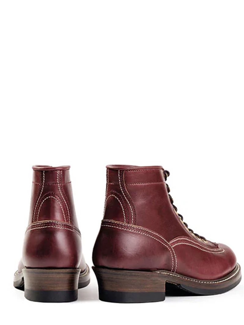 John Lofgren Burgundy Donkey Puncher Boots Horween CXL