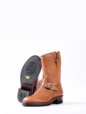 John Lofgren Cognac Wabash Engineer Boots Badalassi Carlo Leather