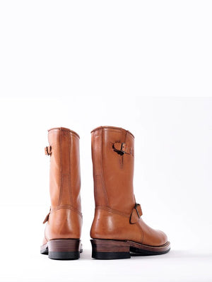 John Lofgren Cognac Wabash Engineer Boots Badalassi Carlo Leather