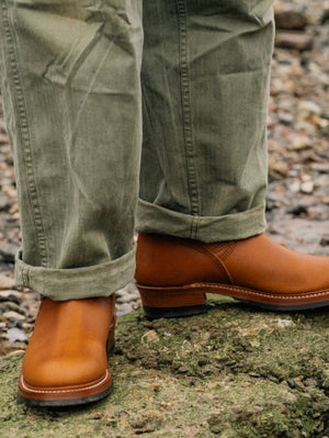 John Lofgren Cognac Wabash Engineer Boots Badalassi Carlo Leather
