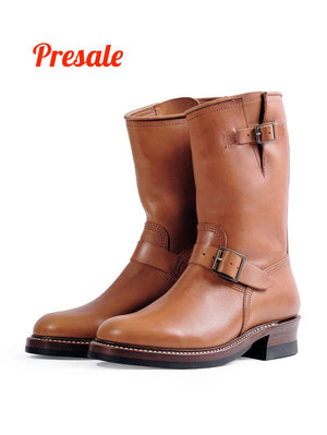John Lofgren Cognac Wabash Engineer Boots Badalassi Carlo Leather