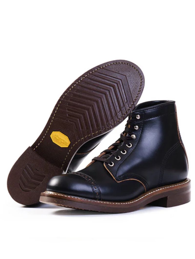 John Lofgren Combat Boots Black Horween CXL