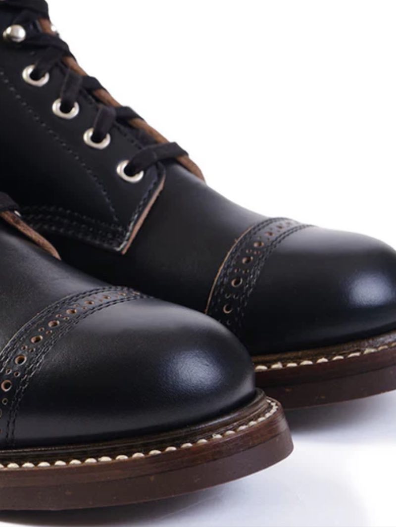John Lofgren Combat Boots Black Horween CXL