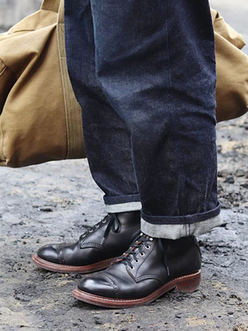 John Lofgren Combat Boots Black Horween CXL