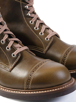 John Lofgren Combat Boots Dark Olive Horween CXL