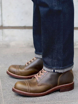 John Lofgren Combat Boots Dark Olive Horween CXL