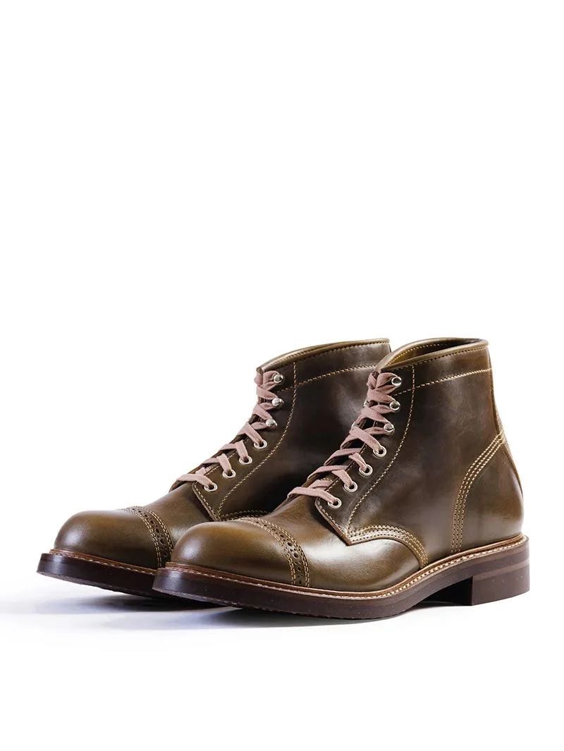 John Lofgren Combat Boots Dark Olive Horween CXL