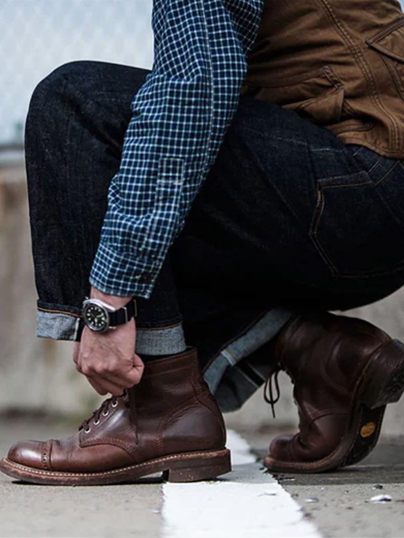 John Lofgren Combat Boots Timber Horween CXL