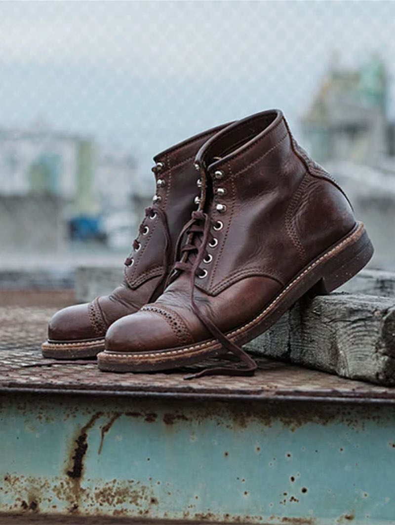 John Lofgren Combat Boots Timber Horween CXL