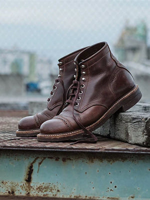John Lofgren Combat Boots Timber Horween CXL