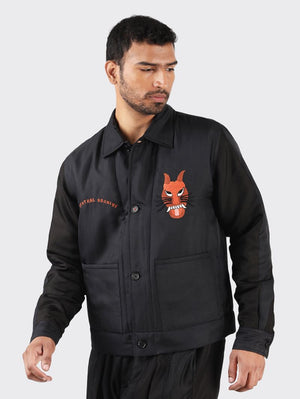 Kardo Black Bohdi Gond Tiger Quilted Jacket