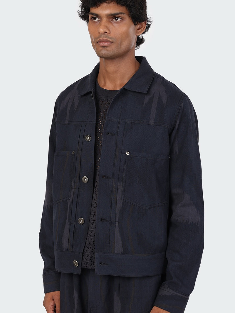 Kardo Marvin Navy Ikat Jacket