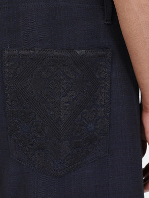 Kardo Midnight Blue Rupender Khadi Pants