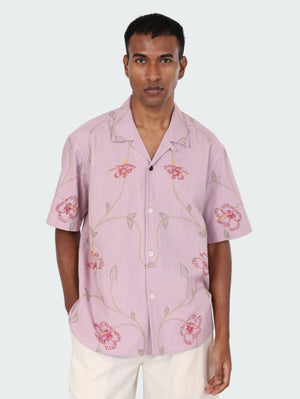 Kardo Ronen Lavender Natural Dyed Emb Shirt