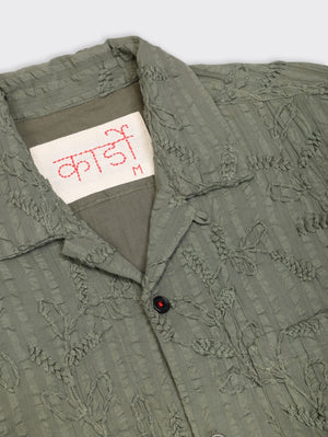 Kardo Ronen Olive Natural Dyed Emb Shirt