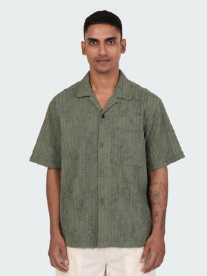 Kardo Ronen Olive Natural Dyed Emb Shirt