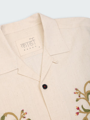 Kardo Ronen Natural Floral Emb Shirt