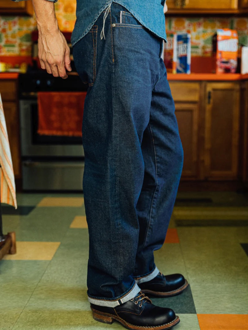 Kato By Hiroshi Kato Pail BRIAN 12.5OZ SELVEDGE NATURAL SLUB INDIGO