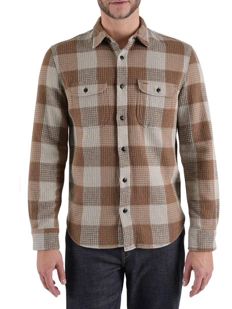 Kato by Hiroshi Kato Fog The Brace L/s Shrt Waffleplaid