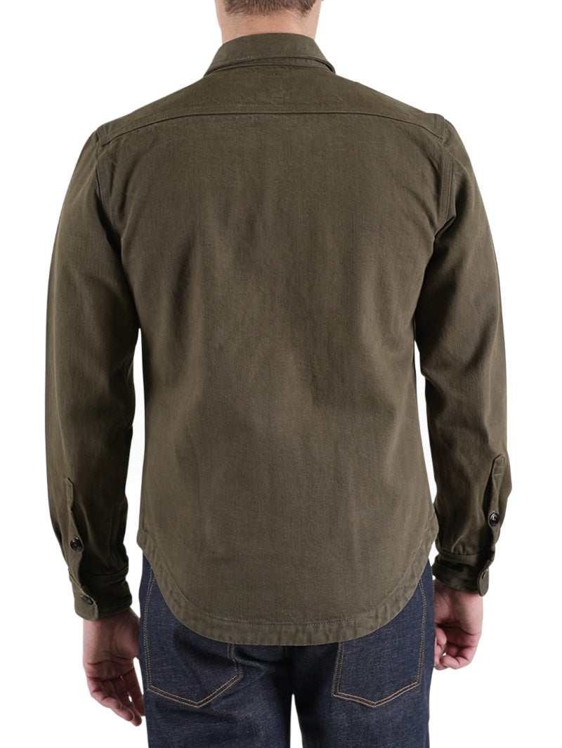 Kato by Hiroshi Kato Military Green Anvil Shirt 14oz Slub