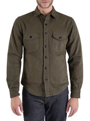 Kato by Hiroshi Kato Military Green Anvil Shirt 14oz Slub