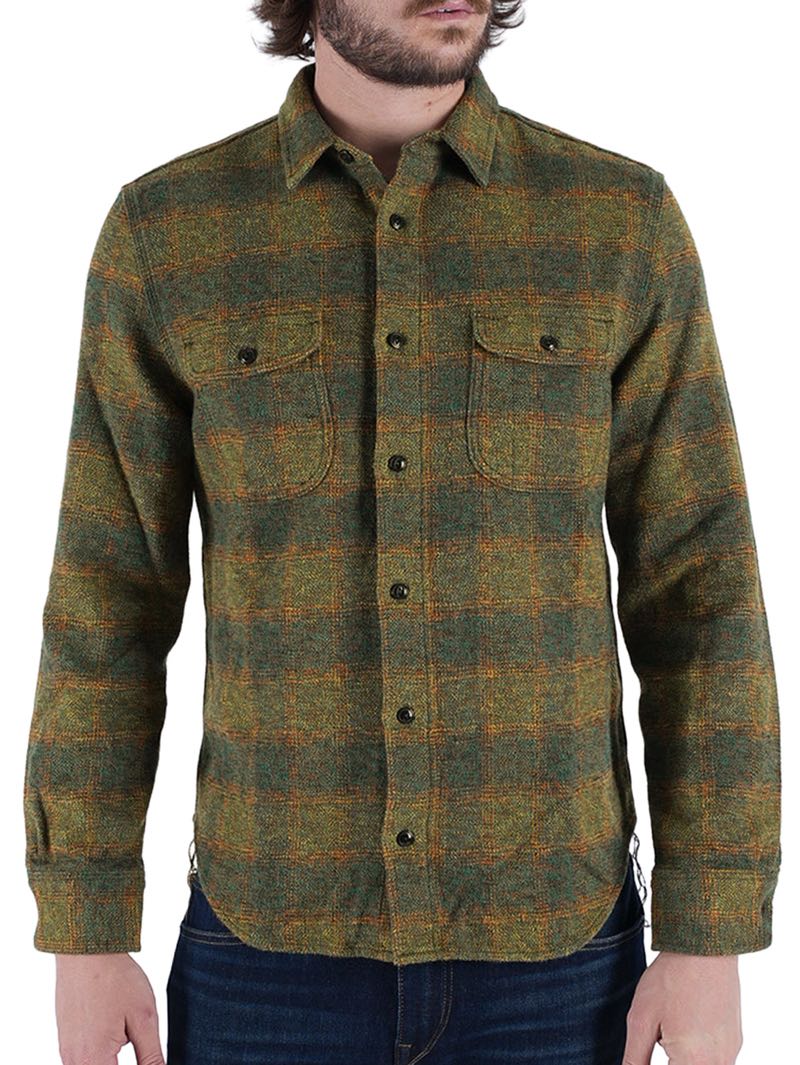 Kato by Hiroshi Kato OXIDISED BRASS THE BRACE L/S SHIRT PLAID