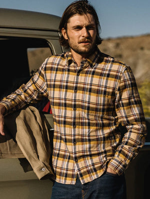 Kato by Hiroshi Kato Sun Gold Plaid Ripper Shirt