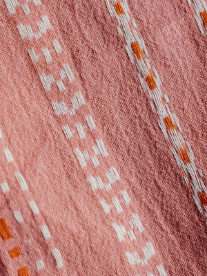 Kato by Hiroshi Kato The Wrench Salmon Dobby Stripe Shirt