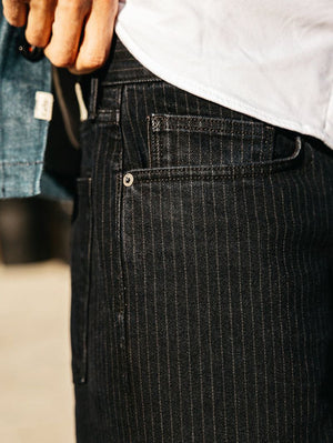 Kato by Hiroshi Kato Tracy The Pail Loose Straight Indigo Stripe Overdye 14oz Selvedge