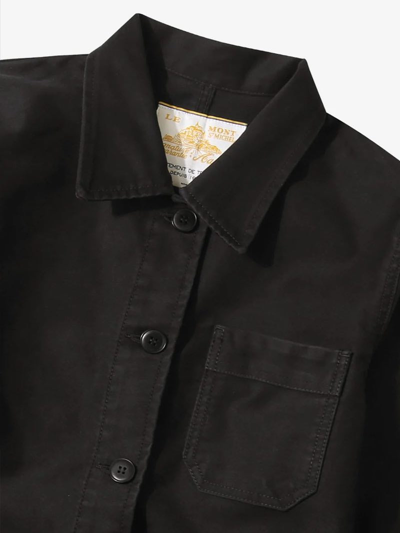 Le Mont Saint-Michel Black Moleskin Work Jacket