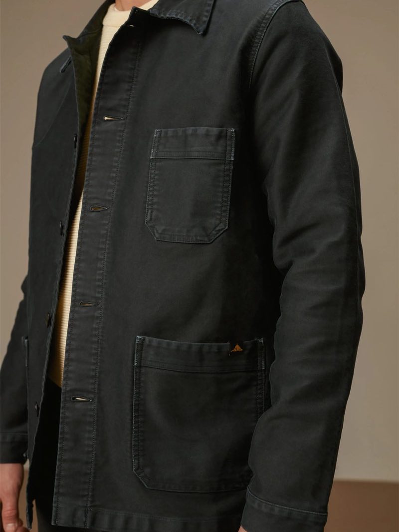 Le Mont Saint-Michel Black Moleskin Work Jacket