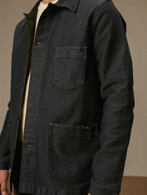 Le Mont Saint-Michel Black Moleskin Work Jacket