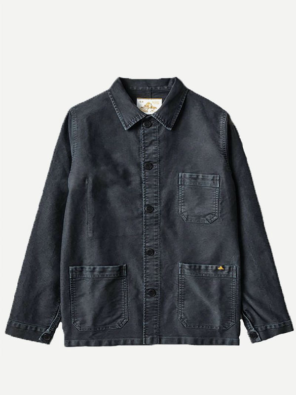 Le Mont Saint-Michel Black Washed Moleskin Work Jacket - Mildblend