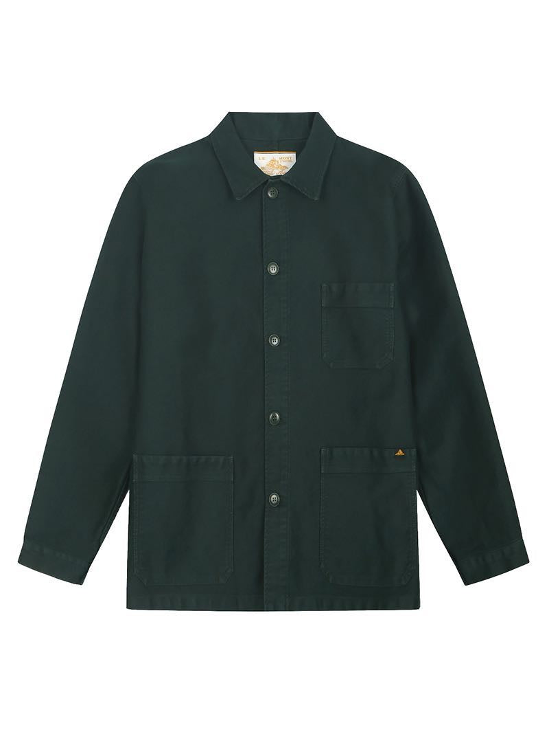 Le Mont Saint-Michel Forest Green Moleskin Work Jacket