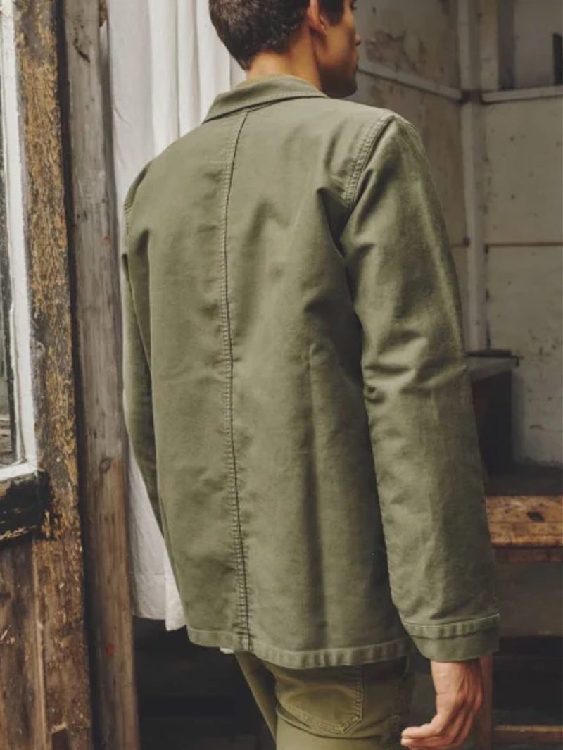 Le Mont Saint-Michel Kaki Moleskin Work Jacket