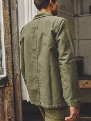 Le Mont Saint-Michel Kaki Moleskin Work Jacket