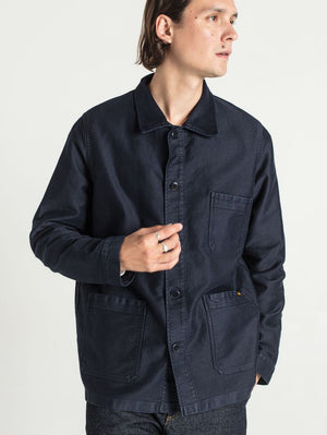 Le Mont Saint-Michel Navy Moleskin Work Jacket