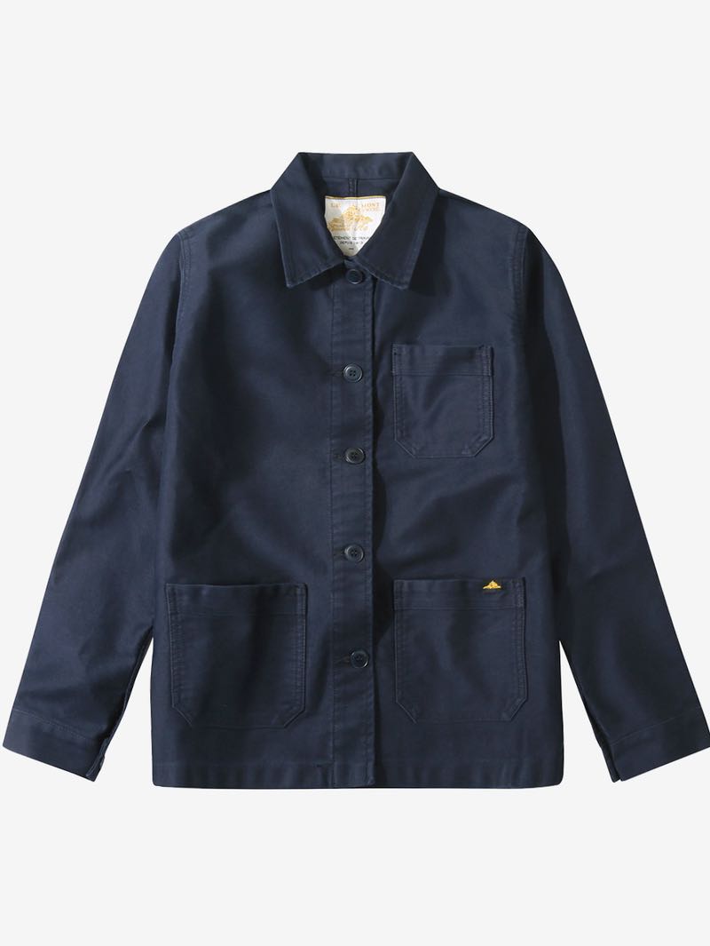 Le Mont Saint-Michel Navy Moleskin Work Jacket