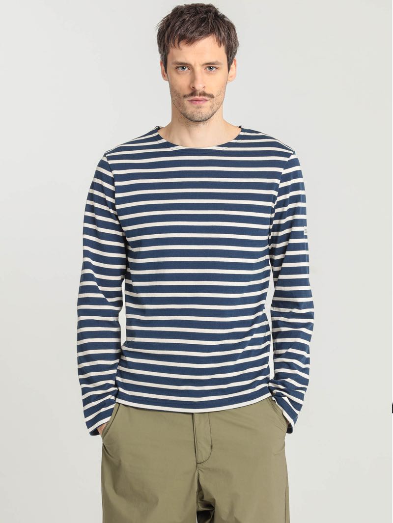 Le Mont Saint-Michel Navy Off Whit Stripe Thurin Shirt