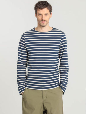 Le Mont Saint-Michel Navy Off Whit Stripe Thurin Shirt