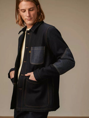 Le Mont Saint-Michel Navy Verdal patchwork jacket
