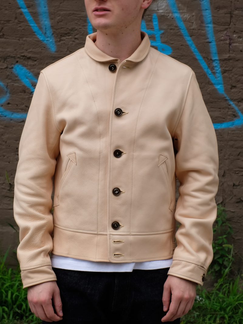 Mister Freedom Campus Leather Jacket in Natural