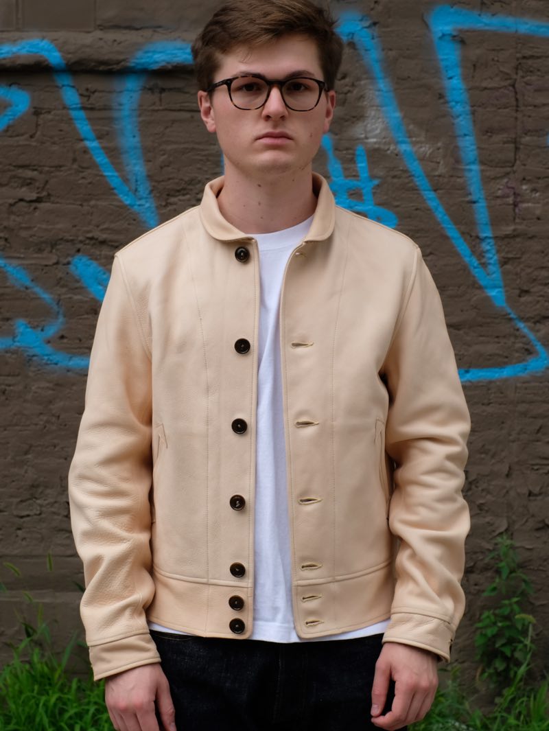 Mister Freedom Campus Leather Jacket in Natural
