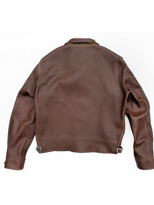 Mister Freedom Campus "Stud" Jacket "Bison" Brown Veg-Tan Leather